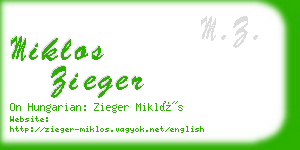 miklos zieger business card